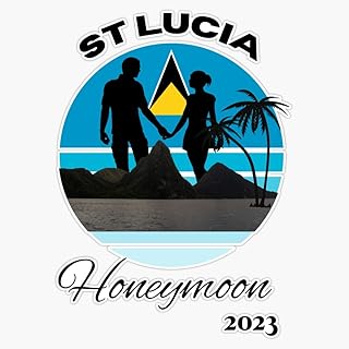 St Lucia Honeymoon 2023 Sticker Vinyl Decal Bumper Sticker 5"