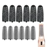 12 Pack Replacement Roller for Flawless Pedi, Replacement Head Refills Compatible with Finish Touch Flawless Pedi Electronic Tool File,6 Extra Coarse & 6 Regular Coarse
