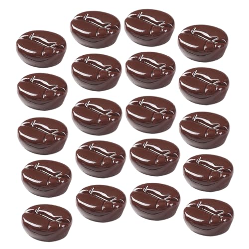QUMIIRITY 25pcs Realistic Artificial Coffee Beans Simulation Food Model for Photography Props Crafts and Shop Decor for Creative Accessories and Hair Clip Embellishments