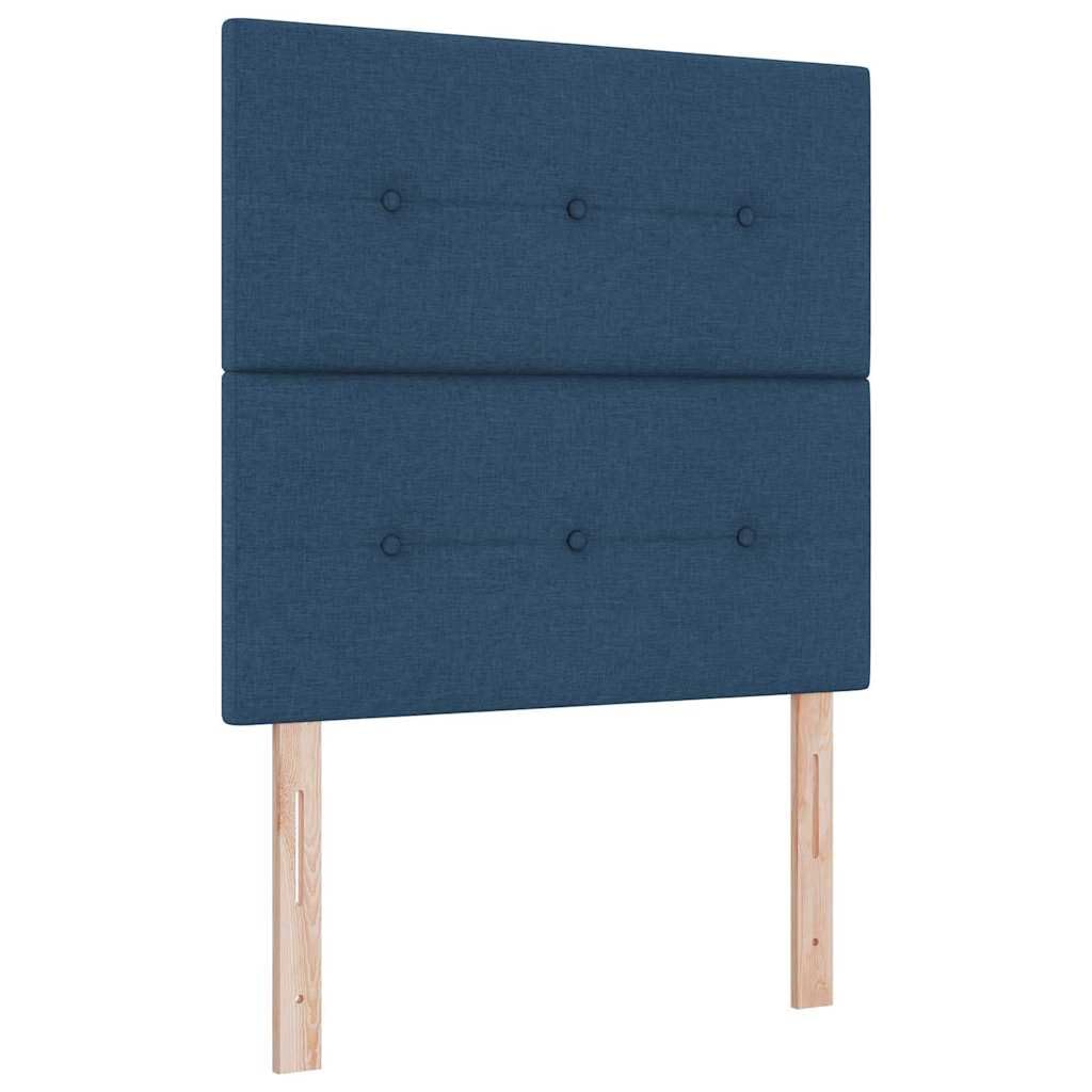 Tessuto con legno e luci LED per camera moderna matrimoniale 120x200 cm Blu