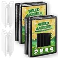 4FT x 100FT Weed Barrier Landscape Fabric Heavy Duty, 3.2oz Premium Gardening Weed Control Mat with 30 U-Shaped Securing Pegs, Ground Cover for Gardening, Farming, Raised Bed?2 Packs 4x50FT?