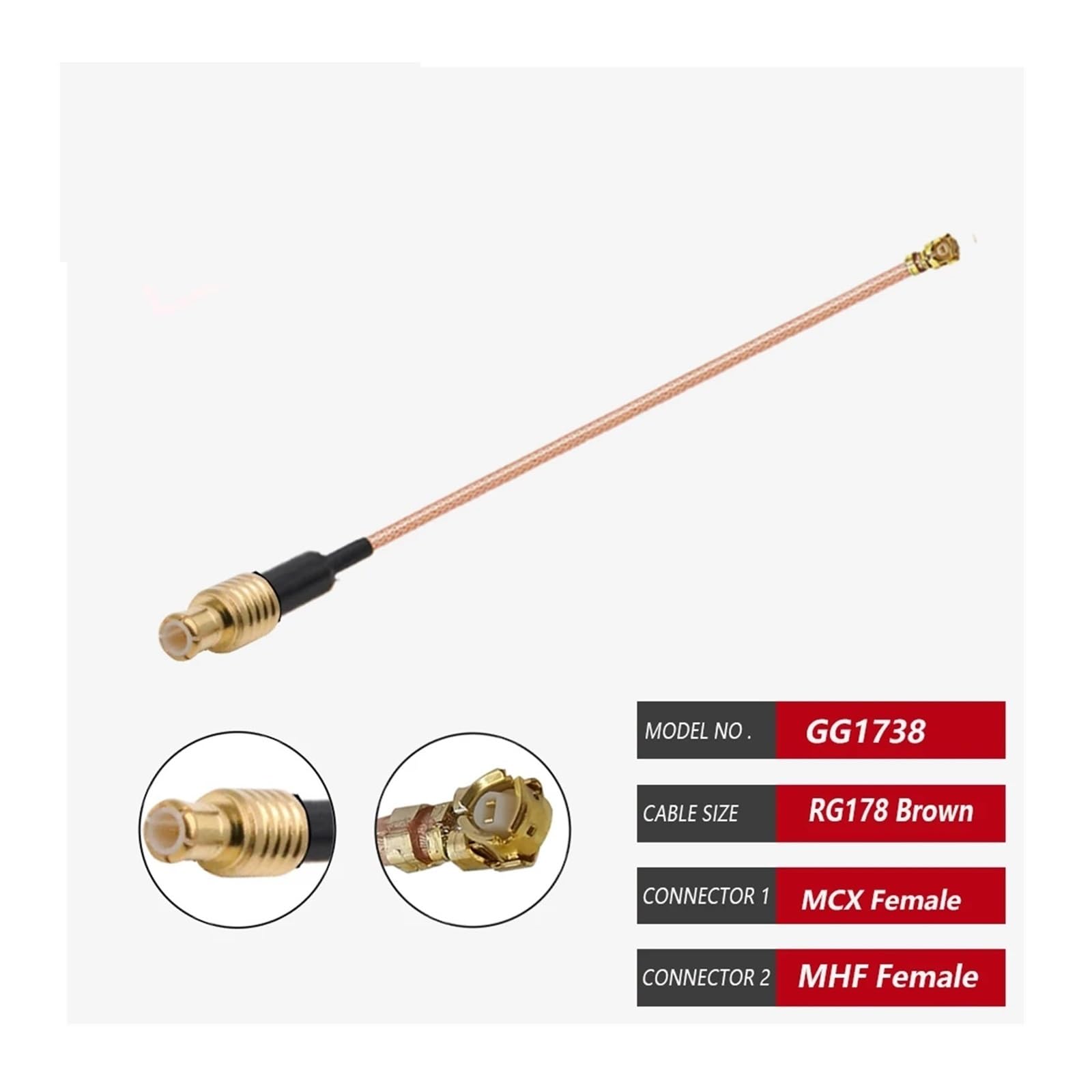 Câble coaxial RF RG178, 10 pièces, MMCX/MCX mâle vers U.FL/MHF4 femelle, rallonge d'antenne 3G(MMCX M to IPEX1F-5CM)