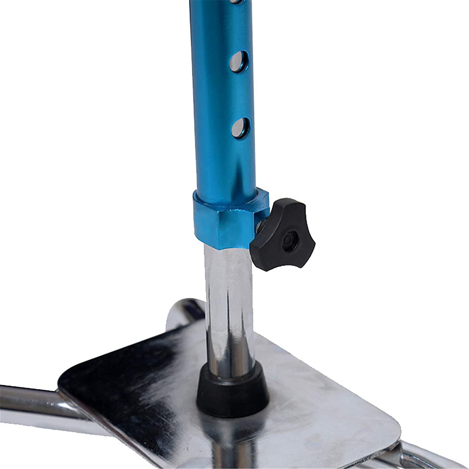 Stampelle Telescopiche Antiscivolo Quad Bastone, Bastone da Passeggio Regolabile con Base a 4 Punte per Anziani e Handicap, Funziona per Uomini o Donne Destrimani o Mancini, Blu per Artrite, Anziani
