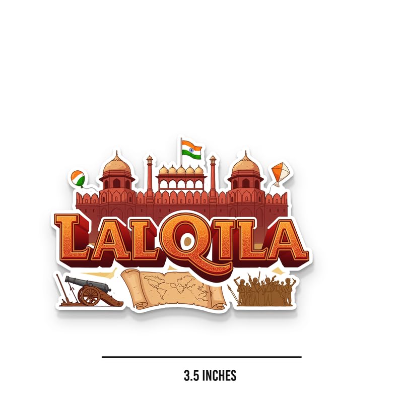 Image of Lalqila Fridge Magnets, Glossy Finish, Stylish Magnet for Fridge, Wardrobe & Metal Surfaces