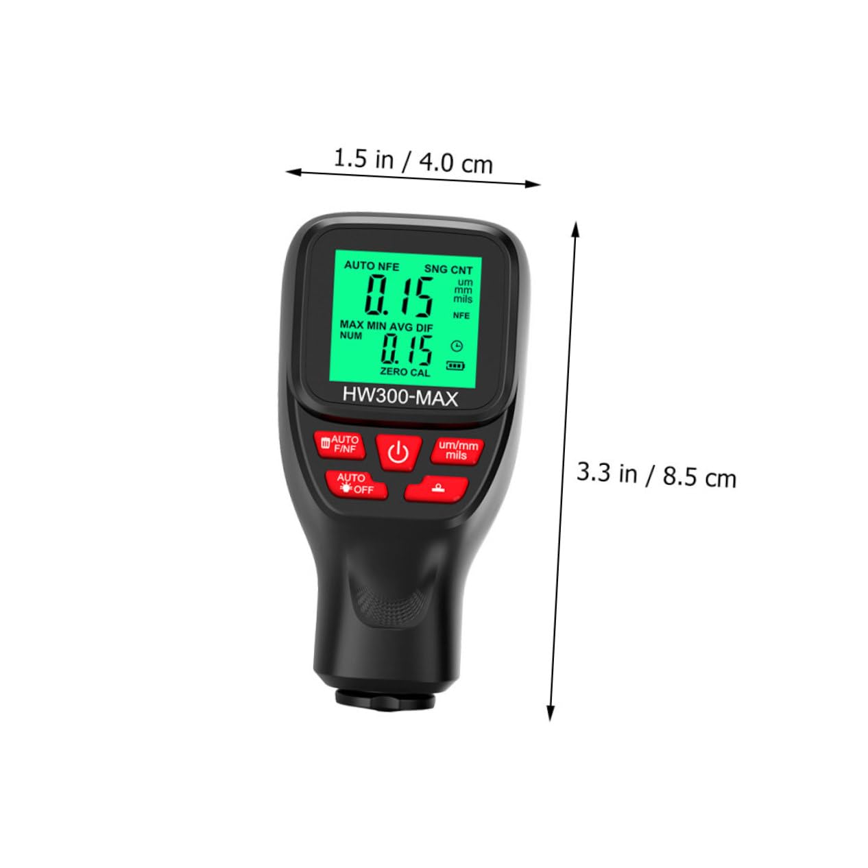 SOLUSTRE Gauge Automotive Paint Coating Thickness Gauge Digital Car Paint Depth Fast Response Time