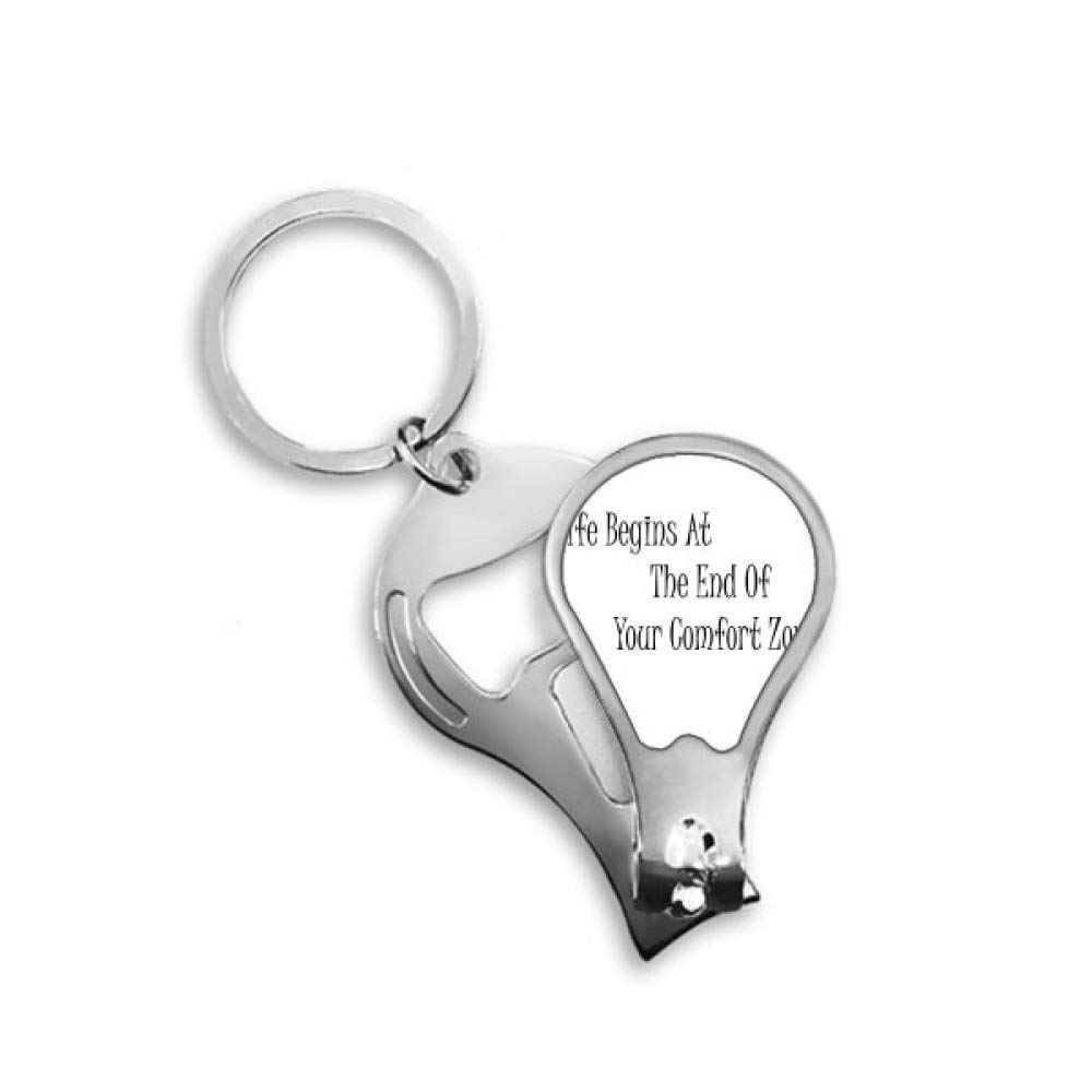 DIYthinker Life Begins at The end of Your Comfort Zone Toenail Clipper Cutter