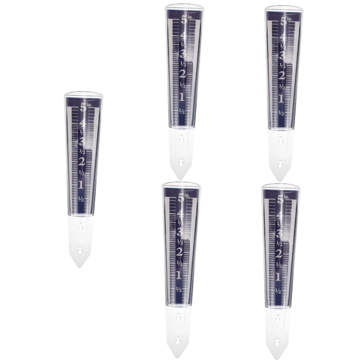 HANABASS 5stücke Regenmessgerät Für Garten Transparente Rain Gauge Mit Stake Präziser Niederschlagsmesser Für Outdoor-anwendungen Einfach Abzulesen Und Langlebig