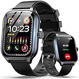 スマートウォッチ 通話【新登場・2.0インチ大画面】超薄型 iPhone/アンドロイド対応 Smart Watch 着信/メッセージ通知 IP68防水 スポーツウォッチ 腕時計 SMS/Twitter/Line通知 長持ちバッテリ 音楽・カメラ制御 文字盤調整/腕上げ点灯 プレゼント 母の日 父の日(ブラック) D5