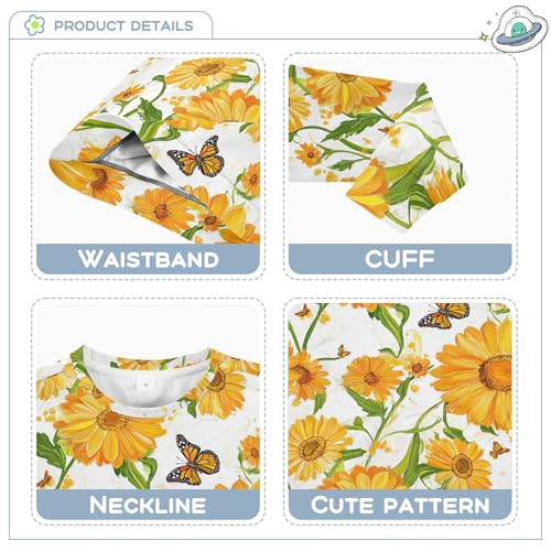 JUNZAN Rustic Calendula White Little Girls Pullover Hoodie Fleece Kids Hoodies Boys Party 4T3