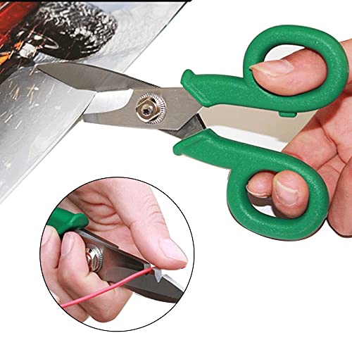 Ciseaux de bureau, ciseaux artisanaux, 5,5 pouces 146 mm en acier inoxydable multi-usages Ciseaux d'électricien ménager Cutter Couteau Outil Coupe-câble Fonction Ciseaux