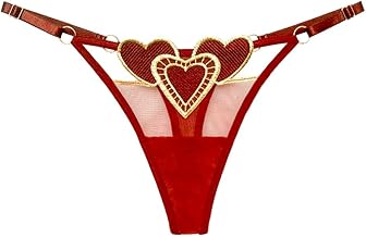 Women's Sexy Thong – Elegant Lingerie, Panties Underwear, Micro One Size (XS, S, M), Lace Hearts