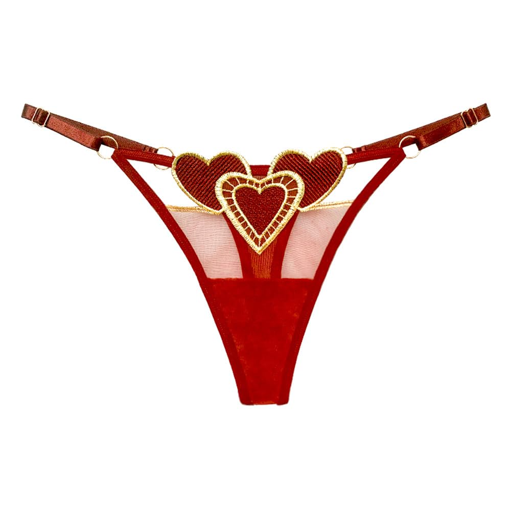 MOANATURA Tangas Mujer. Lencería Tanga Sexy Mujer. Tangas Bragas Ropa Interior. Lencería Mujer Elegante. Tanga Micro Talla Única (XS, S, M), Tangas Encaje de Corazones.