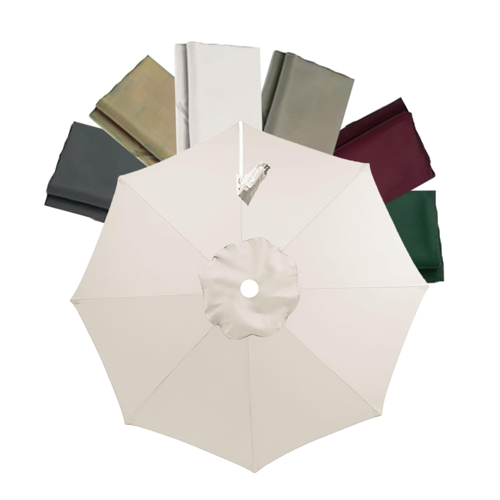 Kdqrmvv Milkywhite 3.5M Offset Replacement Parasol Canopy Cantilever Canopy Replacement Cover Wooden Steel Aluminium Umbrella Frames