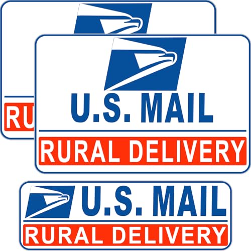 Image of 3 Pack Mail Magnetic Signs for Car, Rural Route Magnet for Carrier Vehicle, Reflective Delivery Driver Service Car Magnetic Sign Frequent Stops, Heavy Duty Waterproof (White 3 Pack)