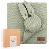 🧸💤 ULTIMATIVE WEICHHEIT- Diese Babydecke aus BIO-Baumwolle bietet unvergleichliche Weichheit. Perfekt als Baby Kuscheldecke, wird dein Neugeborenes samtweich umhüllt. Ideal als Baby Geschenk Mädchen oder Baby Geschenk Junge.