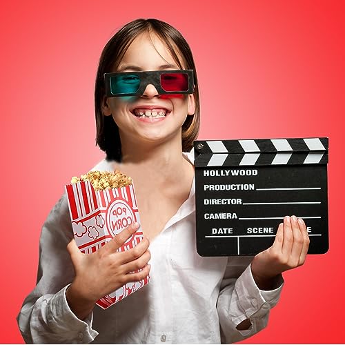 Image of 100pcs Paper Popcorn Bags for Party, 1 Oz Small Vintage Individual Servings Popcorn Container Pop Corn Bags Bulk for Popcorn Machine Accessories Supplies Movie Nights