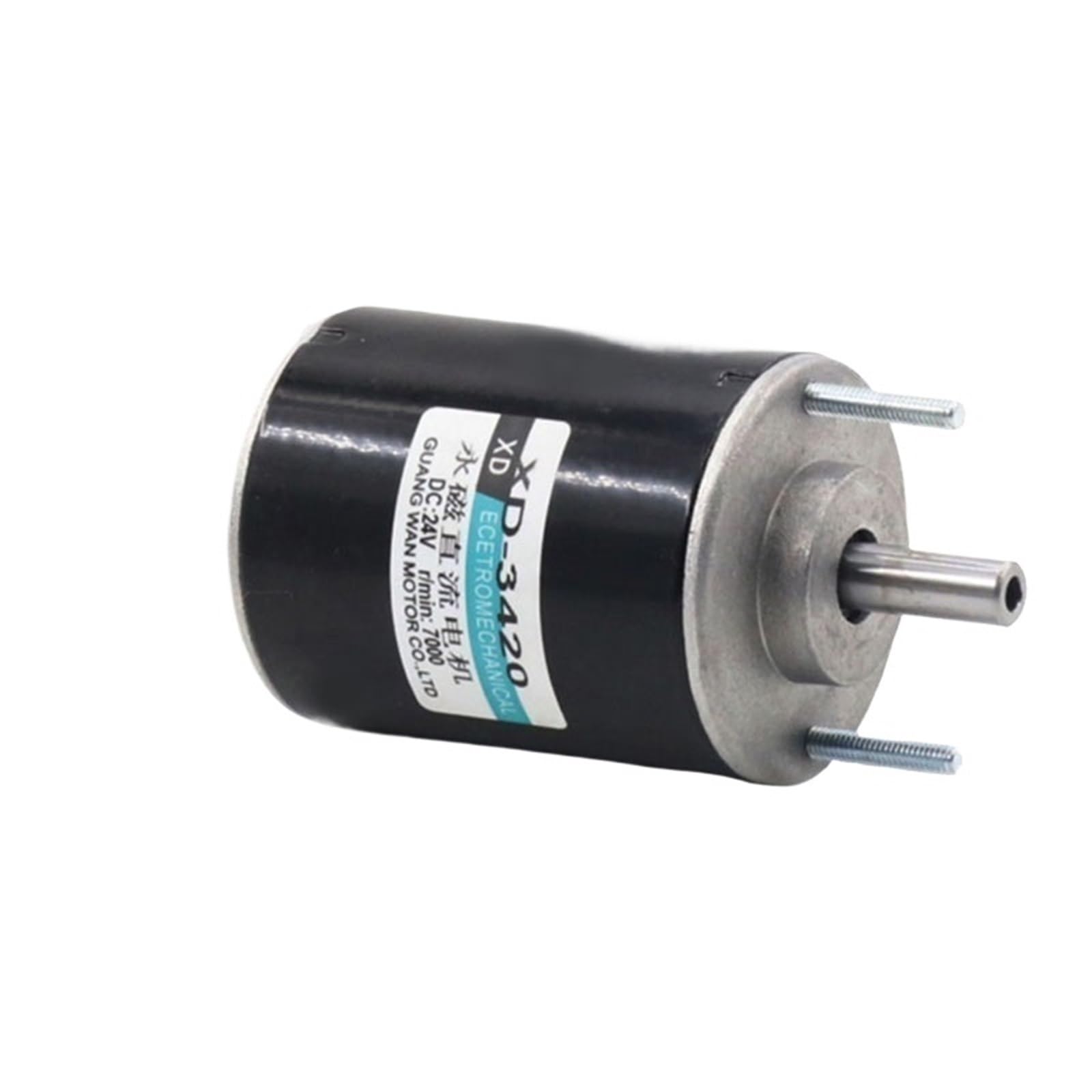 Moteur 12V arbre creux anti-vibration avec support pour usinage sans déviation