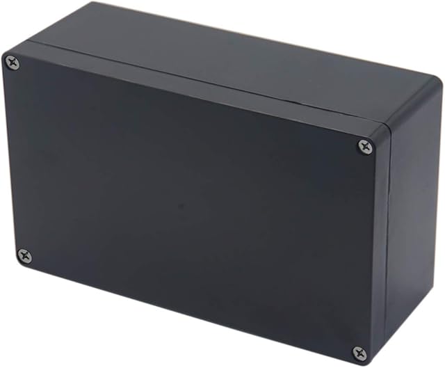 Otdorpatio Project Box IP65 Waterproof Junction Box ABS Plastic Black Electrical Boxes DIY Electronic Project Case Power Enclosure 7.87 x4.72 x2.95 inch (200x120x75 mm)