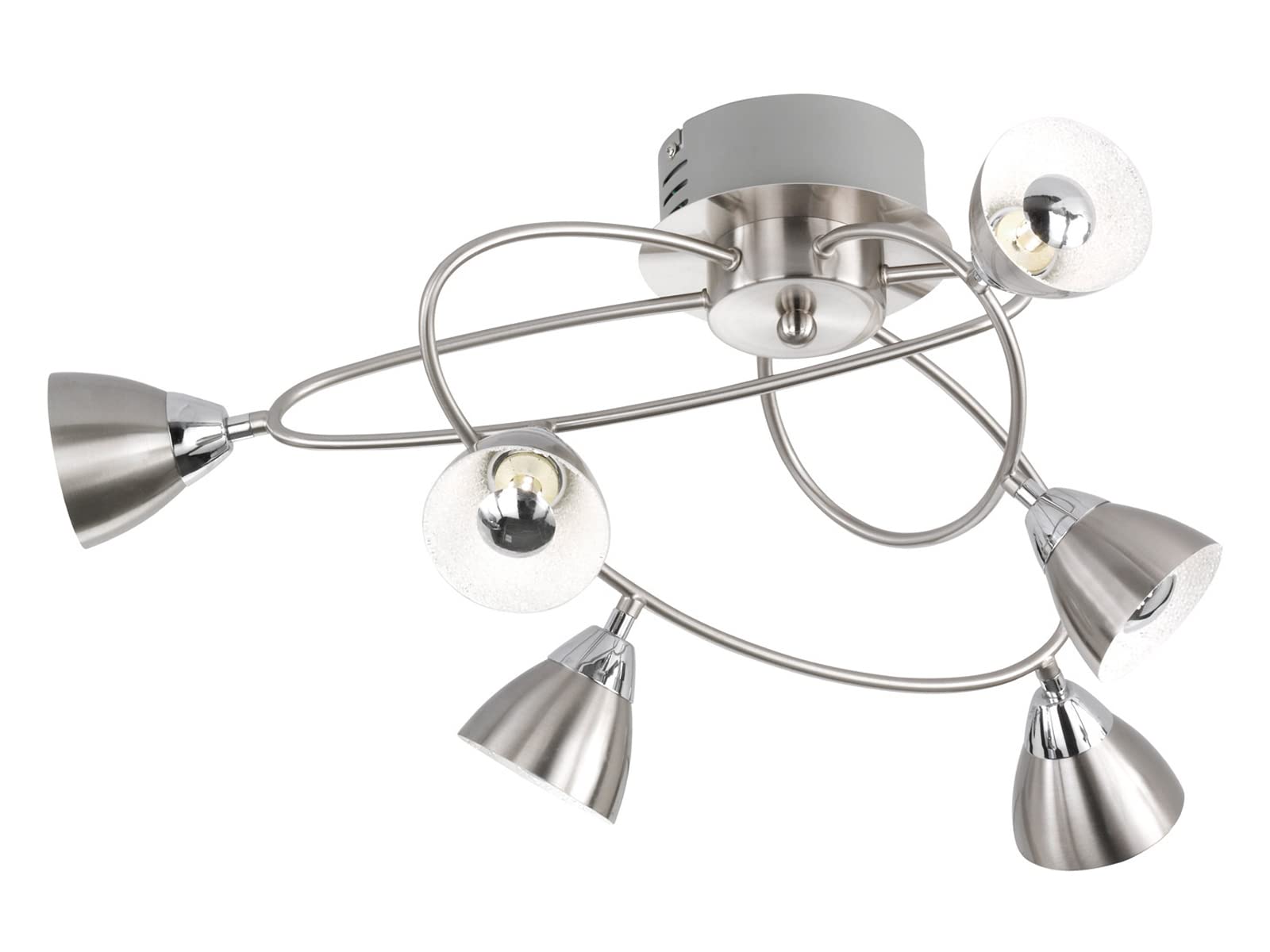 WOFI 9391.06.64.7000 A, Spot, Aluminium, 27 watts, Nickel matt, 56.5 x 53.5 x 28 cm
