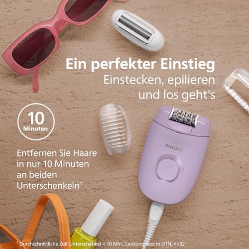 Philips Epilierer Series 2000, kabelgebundener Epilierer für Körper und empfindliche Bereiche, epilieren und rasieren… – Ansicht 6
