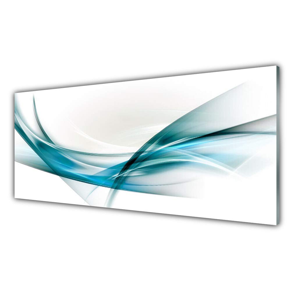 Tableau déco mural moderne design en verre acrylique 125x50cm avec lignes abstraites art