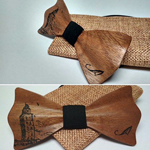 Pajarita de madera de Caoba