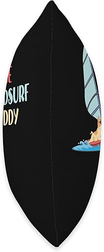 Miniatura 2 de Future Windsurf Buddy Funny Dog Windsurfing Gift Future Buddy - Almohada divertida de Windsurfista con perro, 18 x 18 pulgadas, multicolor