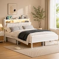 Amazon｜IKIFLY ベッドフレーム シングル ファブリックベッド収納宮棚