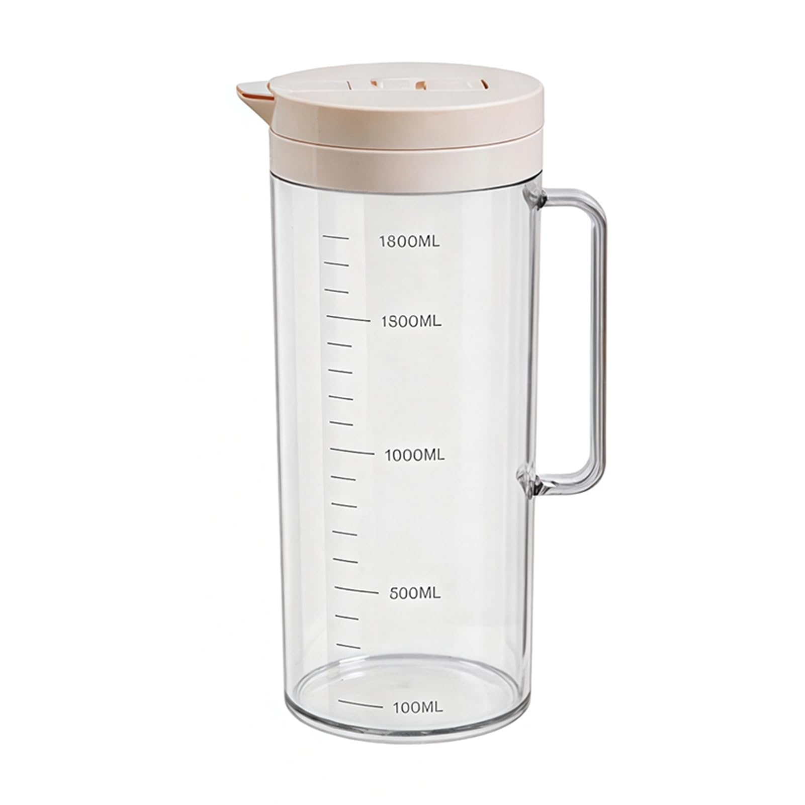 Large Cold Water Pitcher, 2000ml Lid Dispenser for Fridge Side Door, BPA-Free Leakproof Jug with Infuser for Fruit Tea