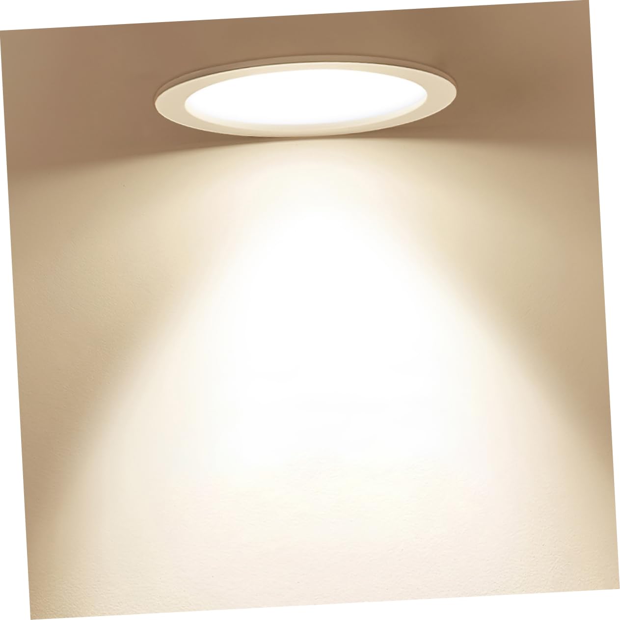 Lot De 20 Plaques De Diffusion Pour Spots LED Encastrés - Anti-éblouissement - Blanc - 6,9x6,9 Cm - En PC Rigide - 11