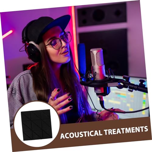 Abaodam 4pcs Panel Acústico Autoadhesivo para Aislamiento de Sonido Cuadrado Paneles de Atenuación de Ruido para Estudios de Grabación Hogar Oficinas y Espacios de Ensayo miniatura 7