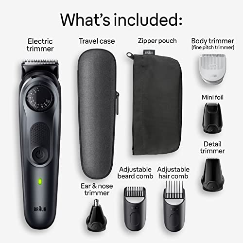 Braun All-In-One Style Kit Series 5 5470, 8-In-1 Trimmer For Men With Beard Trimmer, Body Trimmer For Manscaping, Hair Clippers & More, Ultra-Sharp Blade, 40 Length Settings, Waterproof #TOP1