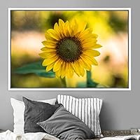 Framed Canvas Wall Art Bright Flowers Closeup Colorful Cool Floral Multicolor Petal Photography Realism Romantics - 16x24 inches