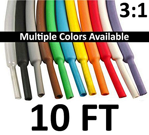 Electriduct 1/4" Heat Shrink Tubing 3:1 Ratio Shrinkable Tube Cable Sleeve - 10 Feet (White) - Thumbnail 2