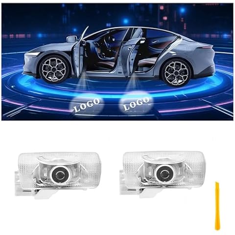Car Door Lights Logo Projector Puddle Lights Compatible with LS ES is LX RX GS GX RC UX Accessories, No Fade 4K-HD Car Welcome Lights(2 Pack, Dual Plug) Cover