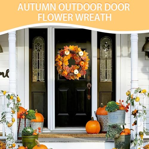 Couronnes d'automne résistantes pour décoration de porte et mur
