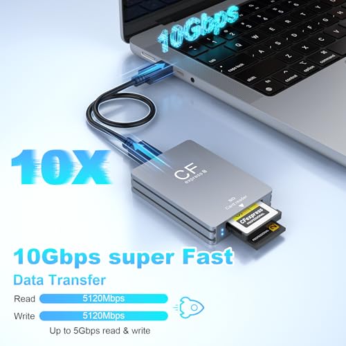 CFexpress Type B and SD Dual-Slot Memory Card Reader,