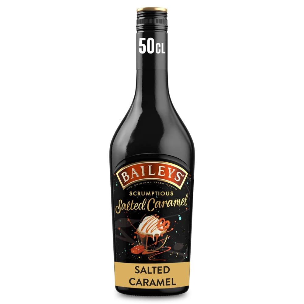Baileys Salted Caramel Liqueur | 17% vol | 50cl | Blend of Irish Cream | Salted Caramel Flavour & Irish Whiskey | Caramel Cream Liqueur | for Cocktails or on its Own