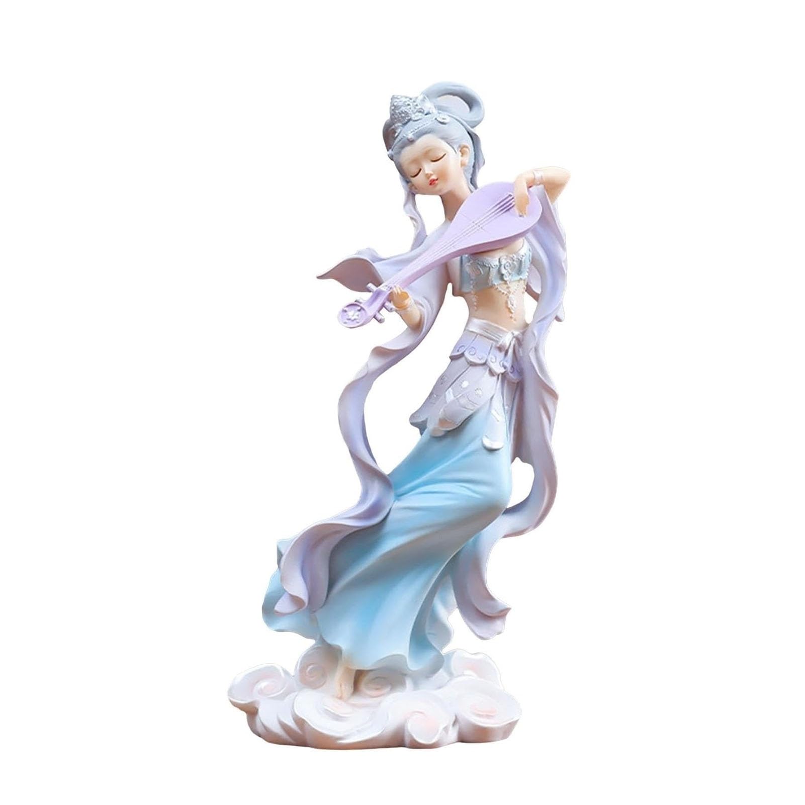 JOUFNING Art Statue Sculpture - Chinese Girl Figurine Desktop Statue, Resin Collectible Statue, Traditional Tabletop Decoration, Funny Gifts for Bedroom Car Home
