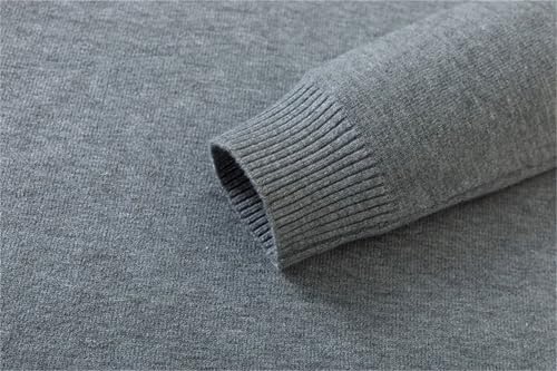 Men'S Half Mock Neck Long Sleeve Solid Color Sweater Soft Warm Basement Sweater4