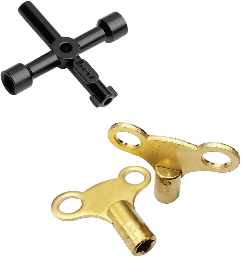 The Slate Project Radiator Bleed Key & 4 Way Multi Key Radiator Valve