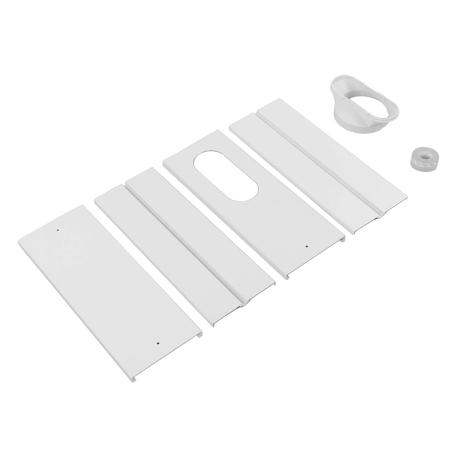 Kit de ventilación de aire acondicionado para ventana, kit portátil para aire acondicionado y ventana, apto para todos los sistemas de aire acondicionado con manguera de escape de 5,1 pulgadas, aire