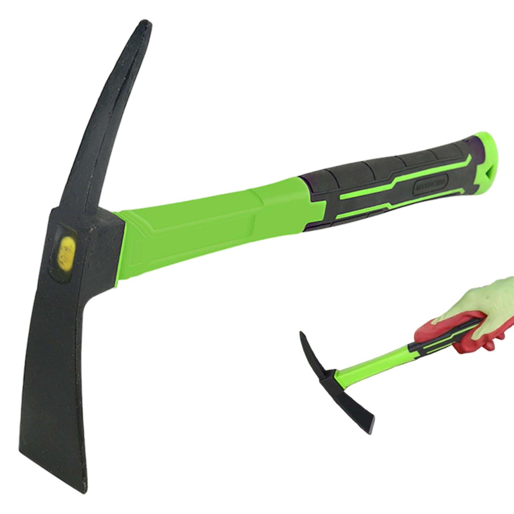 DAGLLGEW Pick Axes for Digging 16.9 inch Double Side Garden Hoe Heavy Duty with Non-slip Handle Mattock for Gardening, Landscaping, Yard Work, And Outdoors Style 2 Garden Hoe Heavy Duty