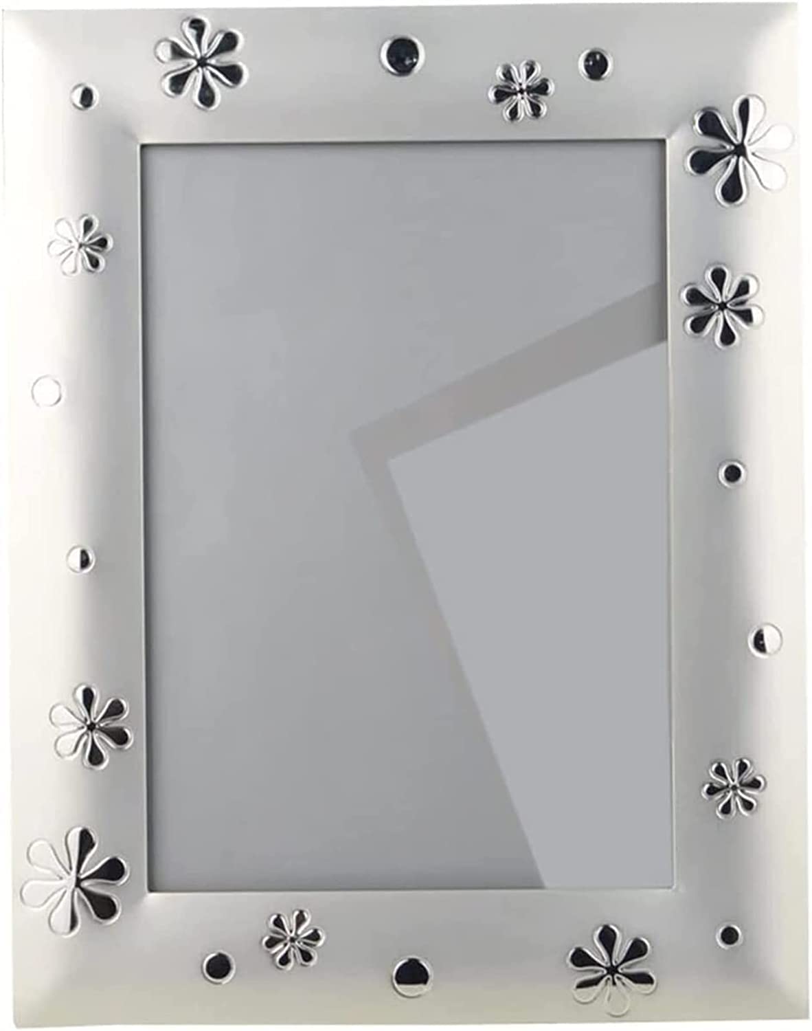 Cadre photo en métal argenté 8 pouces pour décoration de bureau élégante