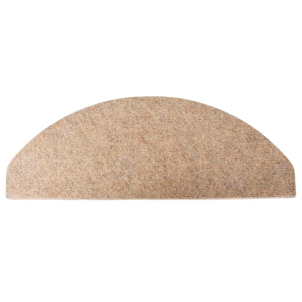 Alfombrillas autoadhesivas para escalones, 15 unidades, fieltro punzonado, 65 x 22,5 x 3,5 cm, con tiras adhesivas para peldaños de madera, antideslizantes y amortiguadoras de sonido