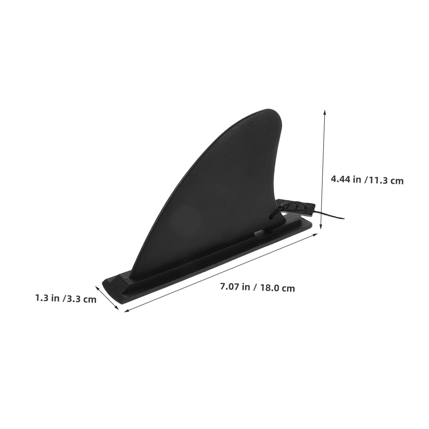 Aleta de Paddle Surf Desmontable 4 Piezas PVC Negro para Kayak y Canoa