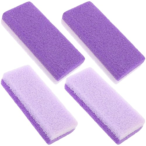 SHERCHPRY 4Pcs Foot Rasp Exfoliator Purple PU Tools for Removal and Dead Skin Care Easy to Use Foot Scrubbers for Smooth Feet