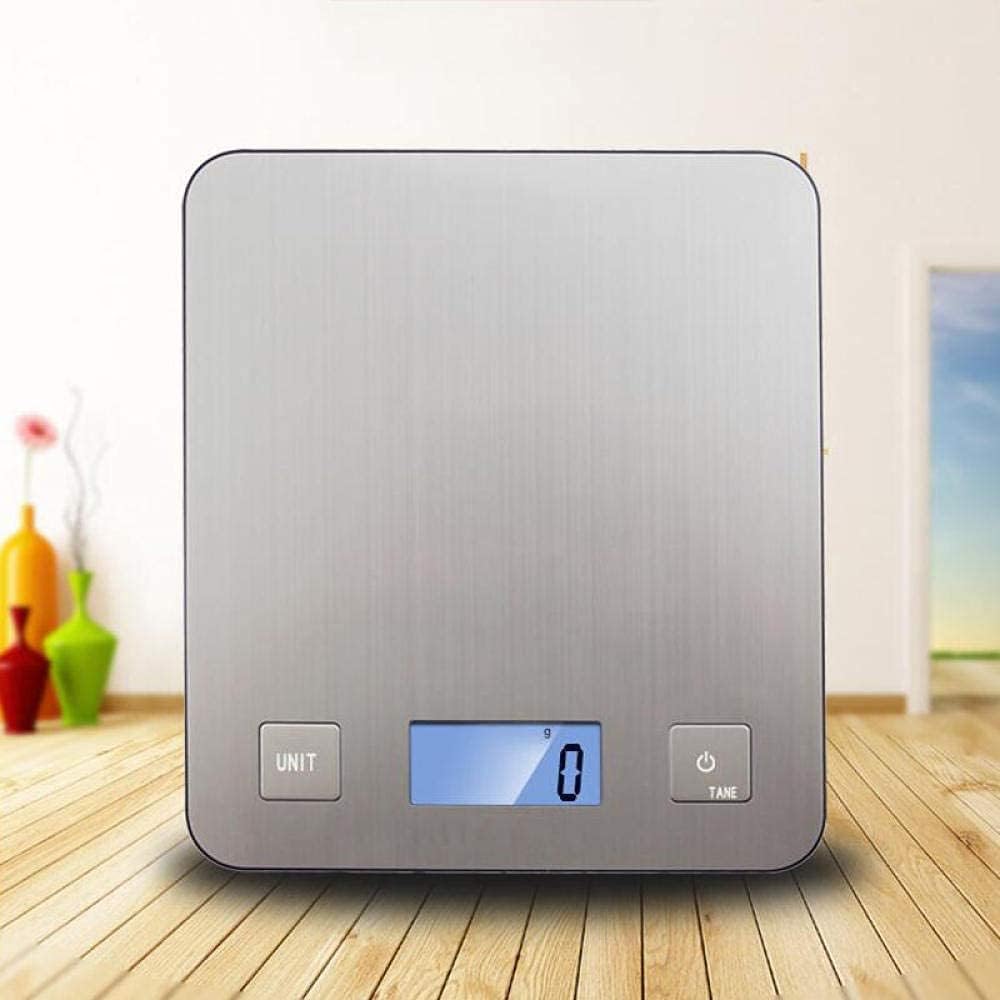 Báscula Digital de Acero Inoxidable para Cocina, 5 kg, Resistente al Agua, electrónica, para Pesar Alimentos, Joyas, Herramientas de pesaje,
