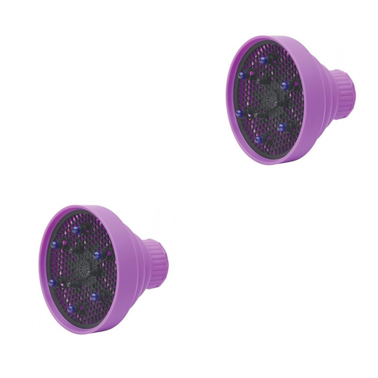 DOITOOL Reisezubehör 2St faltbarer Haartrockner-Diffusor tragbarer Haartrockner tragbarer Diffusor - aus Silikon falten Zubehör reisen Violett
