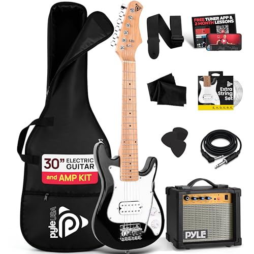 Pyle Kids Electric Guitar Starter Kit with Amplifier...